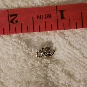 NWOT - Tibetan Silver Pendant Charms for Jewelry - Star & Moon